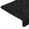 vidaXL Stair Mats Self-adhesive 15 pcs 65x21x4 cm Black Rectangular Edge