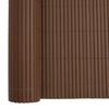 vidaXL Garden Fence Double-Sided Brown 1.8x5 m PVC