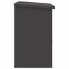 vidaXL Parcel Drop Box with Storage Black 47.5 x 38 x 59 cm Steel