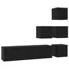 vidaXL TV Cabinet Set 6 pcs 60 x 30 x 30 cm Black Oak Engineered Wood