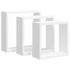 vidaXL Wall Cube Shelf | Set of 3 | White | MDF | Small | Wall Cube Shelf