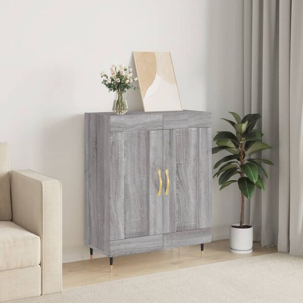vidaXL Sideboard Grey Sonoma 69.5x34x90 cm Engineered Wood