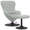 vidaXL Egg Chair with Footstool Light Grey 63 x 73 x 90 cm Velvet