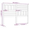 vidaXL Bed Headboard White 156x4x100 cm Solid Wood Pine