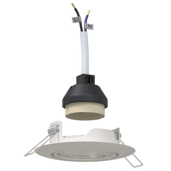 vidaXL Spotlight 6 pcs White 9 x 9 x 2.5 cm Metal