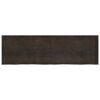 vidaXL Wall Shelf Dark Brown 200x60x(2-4) cm Treated Solid Wood Oak