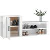 vidaXL Shoe Cabinet High Gloss White 130x35x54 cm Engineered Wood
