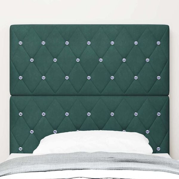 vidaXL Headboard with Headboard Dark Green 100 cm Faux Leather