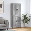 vidaXL Highboard Grey Sonoma 69.5x34x180 cm Engineered Wood