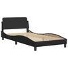 vidaXL Bed Frame with LED without Mattress "Hvar" Black 100x200 cm
