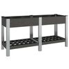 vidaXL Garden Raised Bed with Shelf Grey 150x50x75 cm WPC