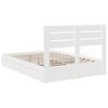vidaXL Storage Bed with Headboard White 140 x 190 cm Engineered Wood