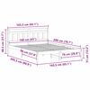 vidaXL Bed Frame White 160 x 200 cm Solid Pine Wood
