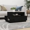 vidaXL Coffee Table Black 80x55x40.5 cm Solid Wood Pine