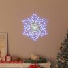 vidaXL Christmas Snowflake with 156 LEDs Blue 55.5 x 55.5 x 0.75cm PVC