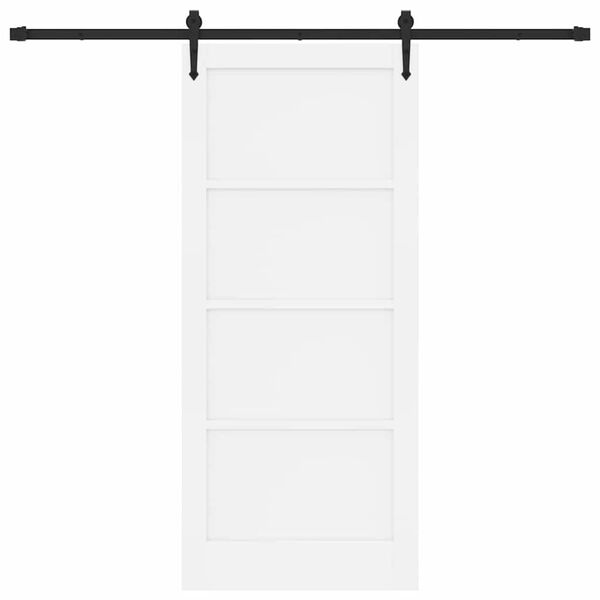 vidaXL Sliding Door ORKDAL White 86 x 198.5 cm Solid Pine Wood