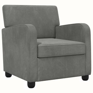 vidaXL Armchair Dark Grey Velvet