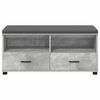 vidaXL Hall Bench with Cushion Concrete Grey 100 x 38 x 46 cm