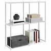 vidaXL Tubular Shelf with Storage White 86 x 27 x 90 cm Aluminium