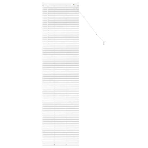 vidaXL Window Blind with Curtains Manual White Aluminium