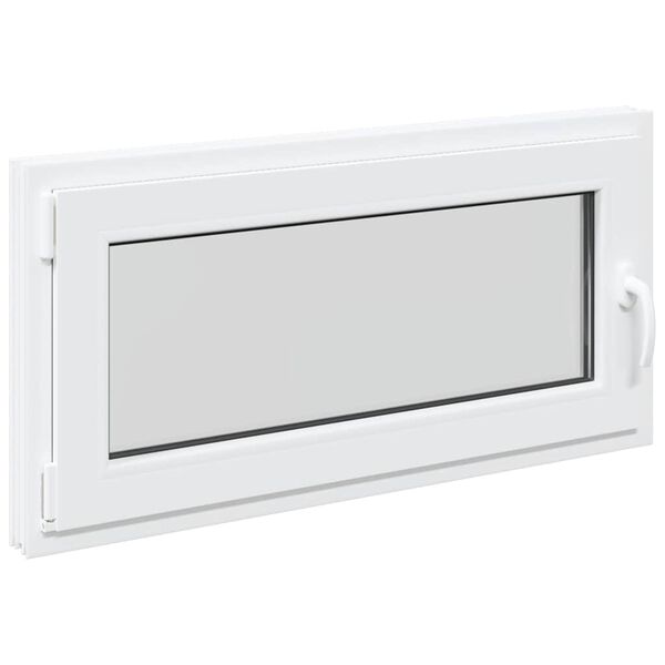 vidaXL Basement Window "RISOR" 100x50 cm Tilt&Turn DIN Left White