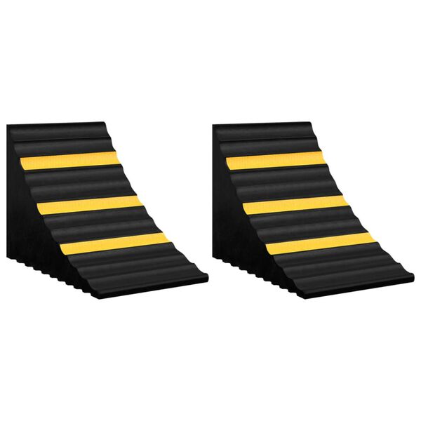 vidaXL Wheel Chocks 2 pcs 29x16x19 cm Rubber