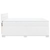 vidaXL Box Spring Bed with Mattress White 160x200 cm Faux Leather