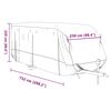 vidaXL Caravan Cover Grey 732x250x220 cm Non-woven Fabric