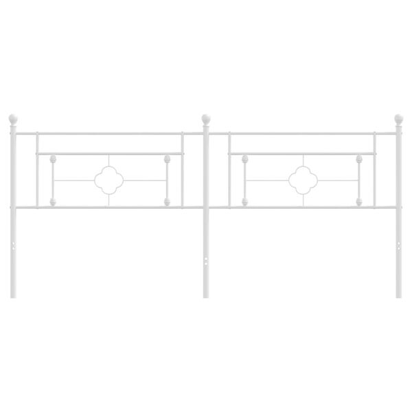 vidaXL Metal Headboard White 193 cm