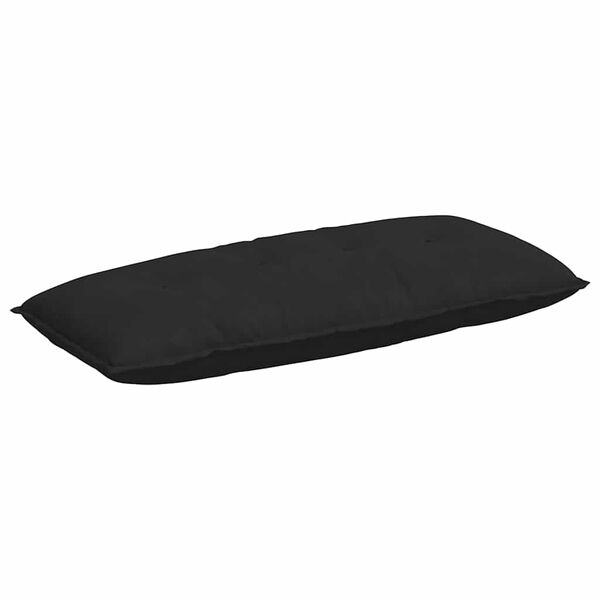 vidaXL Back Pillow Black 120 x 50 cm Microfibre Fabric