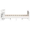 vidaXL Bed Frame without Mattress White 150x200 cm King Size Solid Wood Pine