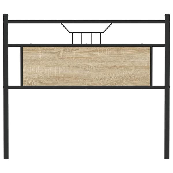 vidaXL Headboard Sonoma Oak 107 cm Engineered Wood and Steel