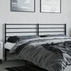 vidaXL Metal Replace Headboard Black 200 cm