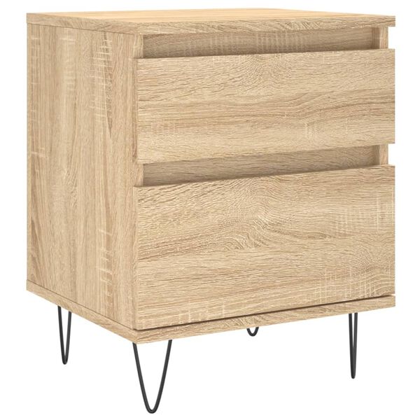 vidaXL Bedside Cabinet Sonoma Oak 40x35x50 cm Engineered Wood