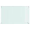vidaXL Kitchen Backsplash White 80 x 50 cm Tempered Glass