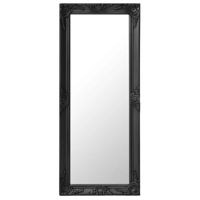vidaXL Wall Mirror Baroque Style 50x120 cm Black