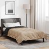 vidaXL Summer Duvet Black and Taupe 200 x 135 cm Microfiber