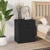 vidaXL Bedside Cabinet Black 50x36x60 cm Engineered Wood