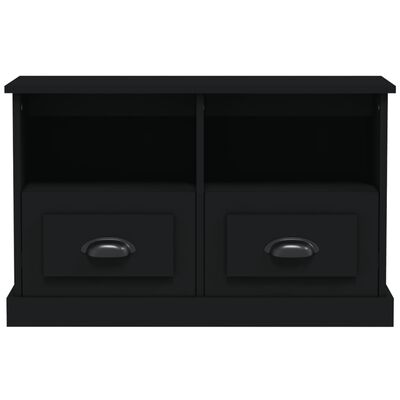 vidaXL TV Cabinet Black 80x35x50 cm Engineered Wood