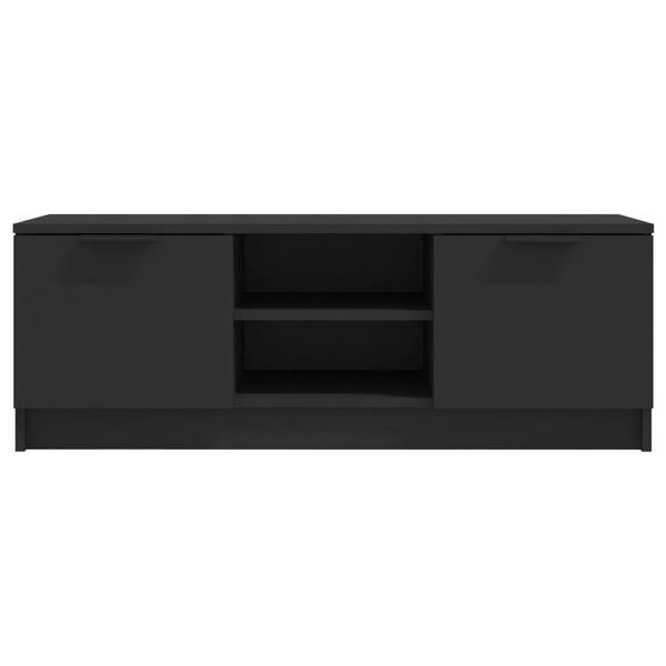 vidaXL TV Cabinet Black 102x35x36.5 cm Engineered Wood