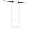 vidaXL Sliding Door White 83 x 211 cm Solid Pine Wood and Glass