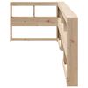 vidaXL Bookcase Headboard L-Shaped 75 cm Solid Wood Pine