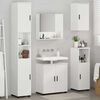 vidaXL Bathroom Furniture Set Wall-mounted 5 pcs High Gloss White