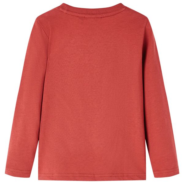 Kids' T-shirt with Long Sleeves Burnt Red 140