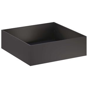 vidaXL Garden Planter Black 80 x 80 x 30 cm Cold-rolled Steel
