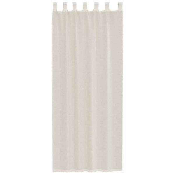 vidaXL Voile Curtains with Tab Top 2 pcs Cream