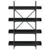 vidaXL Bookcase 4-Tier Black 100x33x145.5 cm Engineered Wood