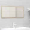 vidaXL Bathroom Furniture Set White and Sonoma Oak Engineered Wood