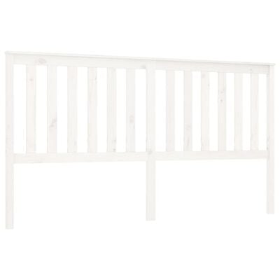 vidaXL Bed Headboard White 186x6x101 cm Solid Wood Pine