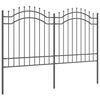 vidaXL Garden Fence Grey 240 x 165 cm Powder-coated steel